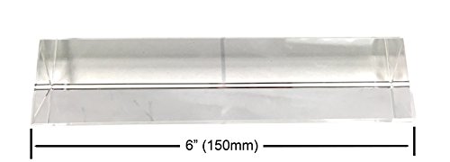 Image of Amlong Crystal 6 inch Optical Glass Triangular Prism for Teaching Light Spectrum Physics and Photo Photography Prism, 150mm (Pack of 2)