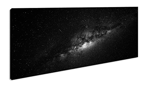Impression numérique avec cadre en bois tableau panoramique noir et blanc 120x60