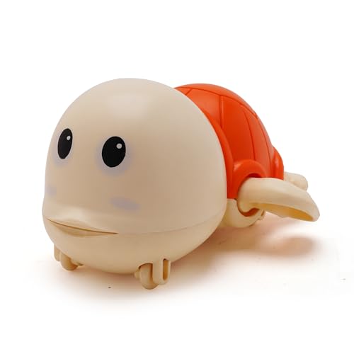 Image of Swimming Turtle Bath Toy for Kids | Floating Water Toy with Moving Action | Colorful Turtle Toy for Bath Time, Pool Play & Water Fun for Toddlers Orange Colour