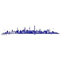 Autocollant Mural Skyline Duisburg - Wandkings - Couleur Au Choix - Neuf