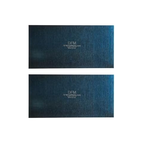 DFM Tool Works Rectangle Card Scraper - Precision Cabinet Multi-use Scraper for Woodworking, Wood Fine Finishers, Glue Scraper, Quality Handcrafted Card Shaping Tool - Made in USA, 2 Quantity - Blue Cover