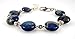 Jenni Leigh Creations Handmade Blue Impression Jasper Gemstone Bracelet with Sterling Silver One Size Fits All