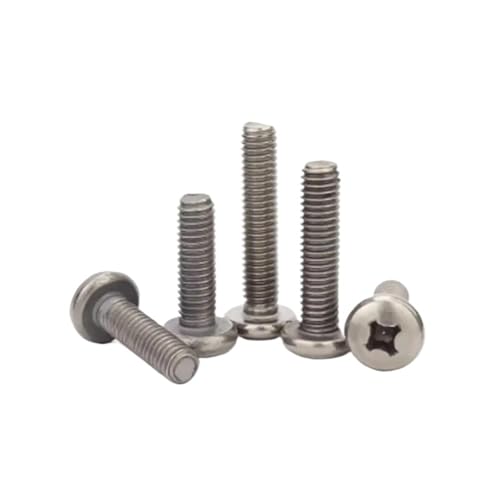 10-20pcs Titanium Round Pan Head Machine Screw M1.2 M1.4 M1.6 M2 M2.5 M3 M4 M5 M6(X12mm,M5 10pcs)