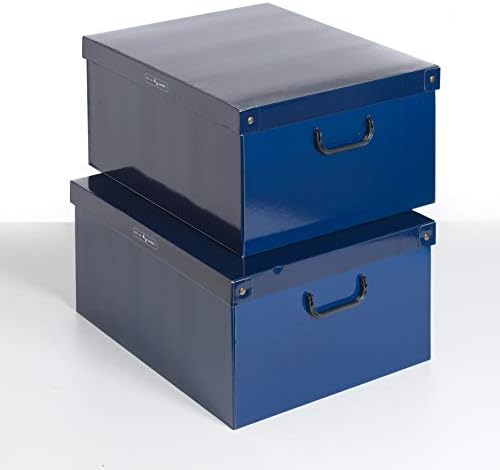 Kanguru Collection Decorative Storage Box with Handles and Lid, HYDRANGEAS, MEDIUM