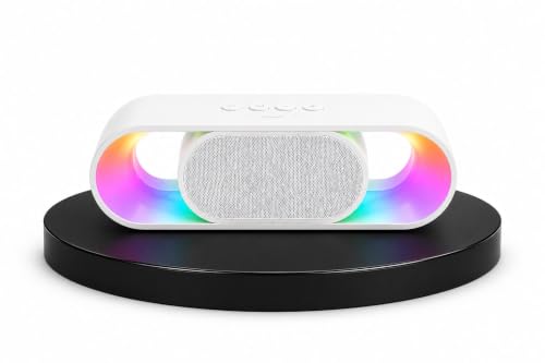 Image of Mini Soundbar Bluetooth Speaker 15W with RGB Lights, Bluetooth 5.3, TWS Stereo Pairing, 6 Hours Playtime Deep Bass, Unique Speaker, Portable Wireless Speaker, (White)