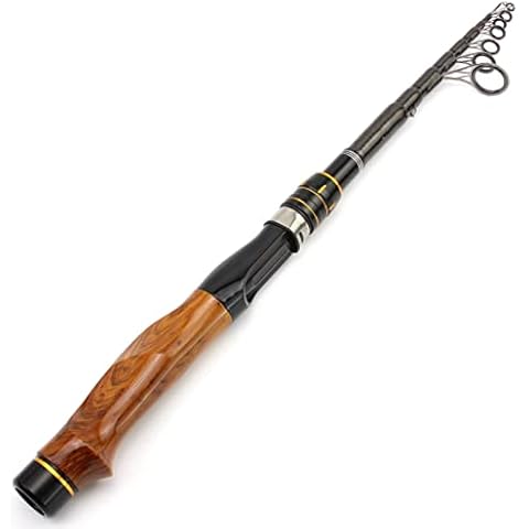 POKHDYE 2,7 m Köderrute Carbon Spinnrute Reise Forellen Teleskop Angelrute Ultrashort Hechte Fischrute Pesca Cover