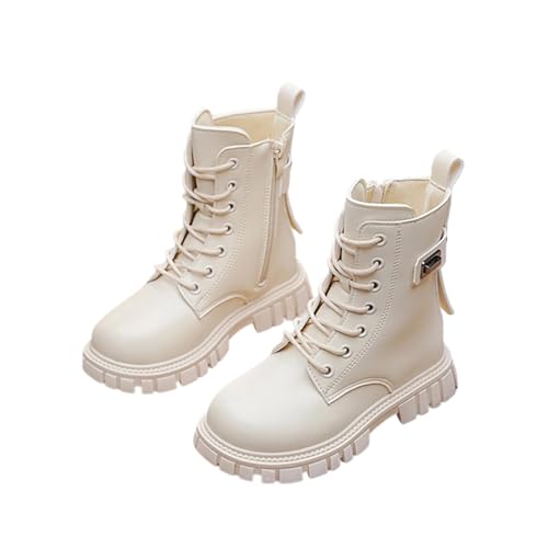 Ankle Boots for Girl Kid Low Heel Short Booties Winter Warm Fashion Dress Shoes with Side Zipper