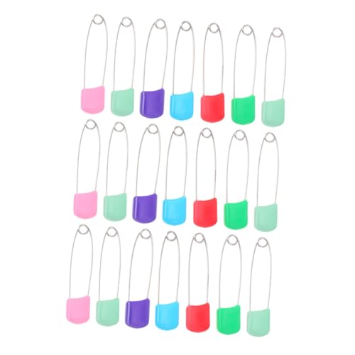 Sewroro 50pcs Safety Diaper Pins for Newborn Reusable Diaper Clip Fasteners Cartoon Pin Locking Closure