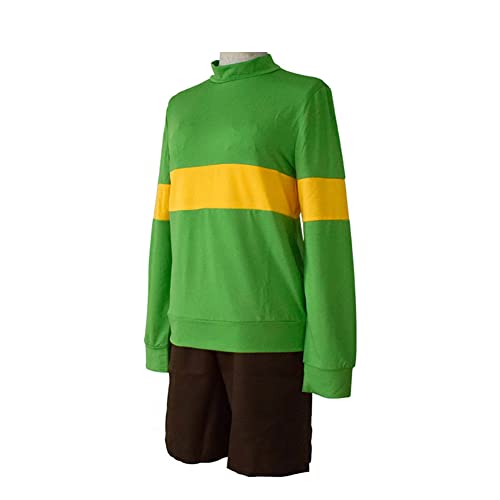 Photo de Jilijia Undertale Costume de cosplay Frisk Chara Cosplay Halloween Costume Ensemble Unisexe Carnaval Sweatshirts Uniforme scolaire Tenue décontractée