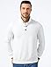 Dokotoo Men Mens Mock Neck Button Sweater Casual Long Sleeve Quarter Pullover Sweatshirt Fashion Outdoor Shirt White XL