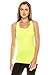 Kurve Women’s Basic Tank Top - Seamless Lightweight Racerback Supersoft Camisole Stretchy Workout Athletic Yoga Top (Made in USA), Neon Yellow, Medium/Large