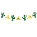 OULII Fiesta Cactus Banners Luau Hawaii Party Supplies Cinco De Mayo Party Decoration Summer Party Backdrop Tropical Birthday Party Decor