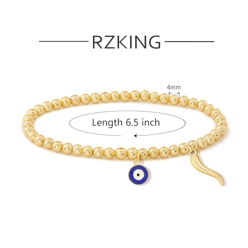 RZKING Gold Bracelets for Women, Evil Eye Butterfly Dragonfly Elephant Charm Bracelets for Women, Friendship Bracelets, Birthday, Retirement, Inspirational Gifts for Women2