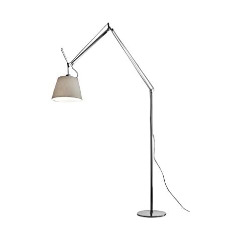 Artemide Tolomeo Mega 150W E26 Parchment Diffuser Aluminum Floor Lamp | 12" Cover