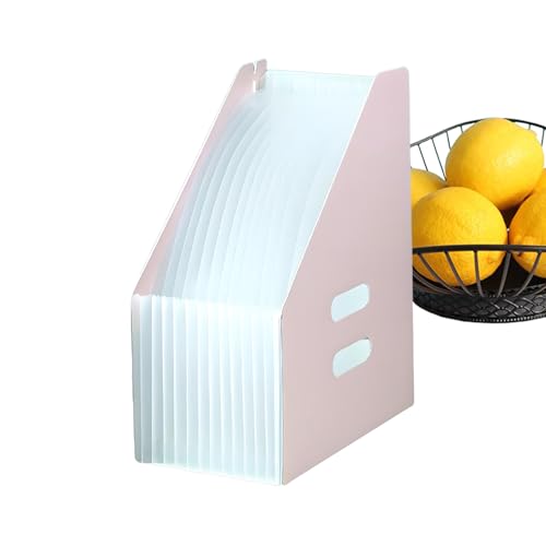 Carpeta expandible de PVC de 25,6 cm, 13 bolsillos, tamaño A4, soporte para recibos, organizador de carpetas de acordeón resistente, multisección, estuche de acordeón, tarjetas, billetes, cupones y