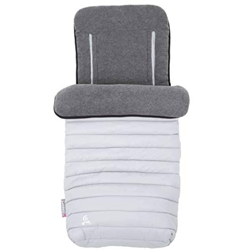 CuddleCo Fußsack 2-in-1 Grau Kinderwagen Buggy Baby Kinder Kinderwagenfußsack