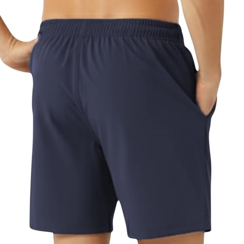 Image of NINQ Workout Half Pant for Man | Gym Shorts for Men with Drawstring Waist & 2 Zipper Pockets | Stylish Lightweight Shorts Pant for Men Sports