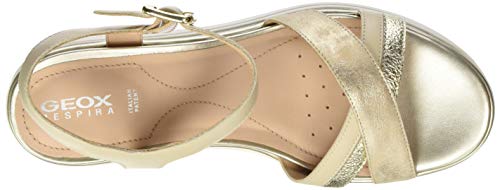 Geox D Gardenia D, Sandali Donna, Beige/Oro
