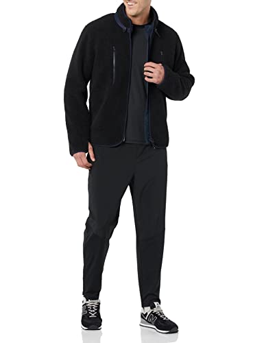 Amazon Essentials Mens Teddy Fleece Full-Zip Mock Neck Jacket with Chest Pockets