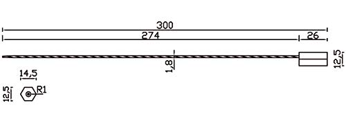 Leadseals(R) 500 Anti-Tamper Proof Security Cable Seals Disposable Self-Locking Padlock Shipping Security Tags Numbered (Blue)