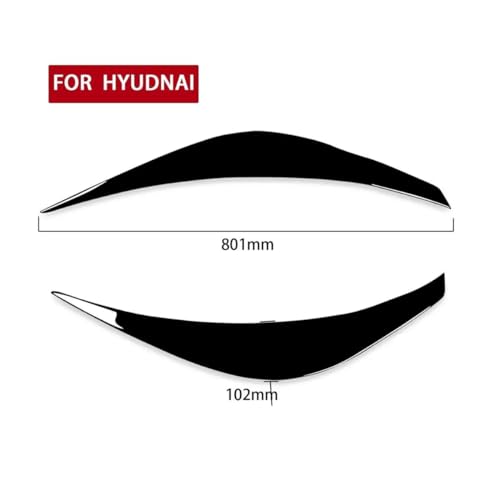 Cache-phares avant protection et style noir brillant pour Veloster - 2