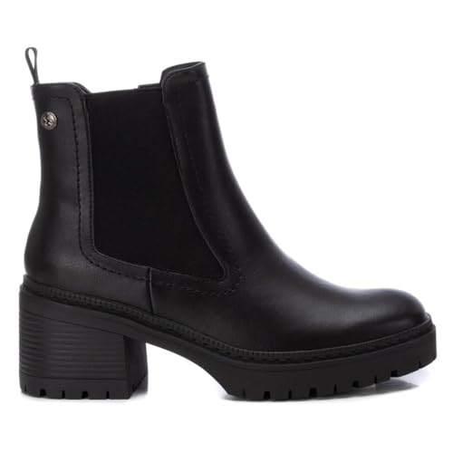XTI - Botín Mujer Negro - Calzado Cómodo y Versátil - Moda casual - Modelo 14337001 (Talla 37)