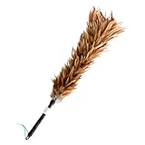 ESCI 【日本製】職人による手造り 毛ばたき 鶏毛 全長約55cm M-35