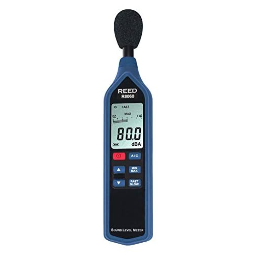 REED Instruments R8060 Sound Level Meter with Bargraph, Type 2, 30 to 130 dB