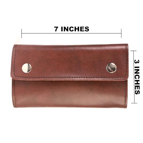 Milwaukee Leather Men's 7-Inch Antique Brown Leather Tri-Fold Biker Wallet w/Swivel Trigger Clip & Chain MLW7888-7 Inch3
