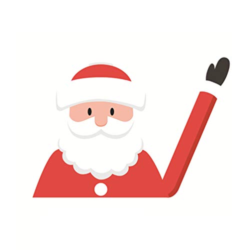 Toyvian 2Pcs Natal Santa Acenando Decalque Do Limpador de PÃ¡ra-Brisa 3D Cartoon Adesivo Limpador de