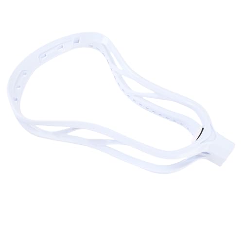 ZJchao High Strength Nylon Lacrosse Head Unstrung Lacrosse Stick Head Replacement for Competition Sports Training (White)