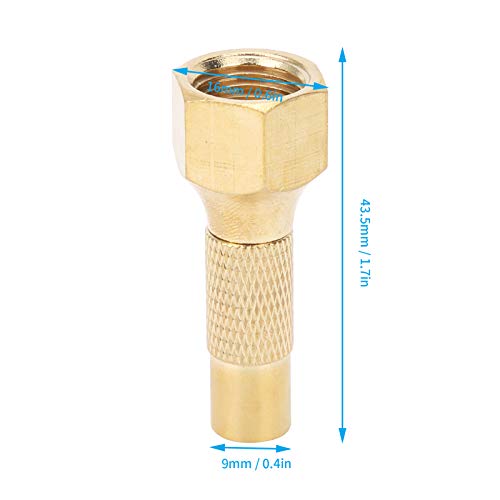 Image of Tire Inflation Valve, Twist-on Air Chucks Portable Brass Tyre Inflation Valve 1 /4in Npt Internal Thread for Car Bike Pressure Gauge Tire Pressure Gauge Accessories