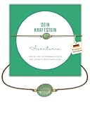 happymaker - Aventurin Armband Damen, echter Edelstein mit 18k vergoldeten Perlen, Geschenkverpackung als Mutmachergeschenk für Prüfungen, handgemacht in Deutschland