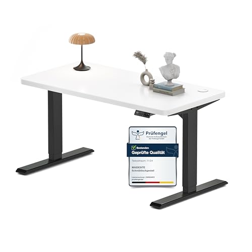 MAIDeSITe Höhenverstellbarer Schreibtisch (120x60cm), Höhenverstellbar Stehtisch Elektrisch, Energieeffizient‌ Flüsterleiser Dualmotor Traglast 160kg Mit Kollisionsschutz Funktion - S2 Pro 1