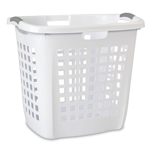 Sterilite 12258004 Ultra Easy Carry Hamper, White Hamper w/ Titanium Inserts, 4-Pack