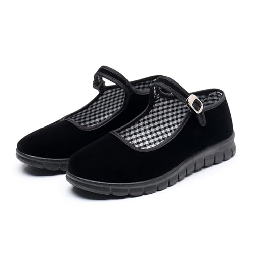 Mary Jane Shoes Women Velvet Flats ShoesChinese Shoes Yoga Ballet Dance Shoes