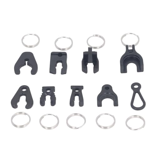 Alomejor 9 Stück Universal-Boot-Kill-Stopp-Schalterschlüssel, Kunststoff-Außenbord-Sicherheitsschlüssel für Jet-Ski-Notstopp mit Schlüsselringen