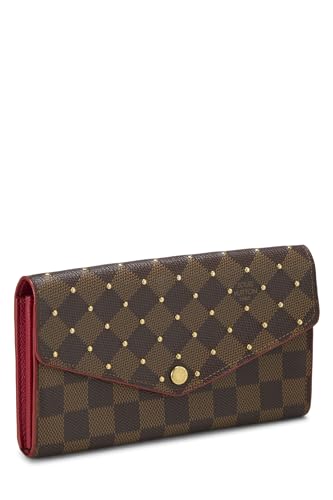 Pre-Loved Damier Ebene Studded Sarah NM, Red2