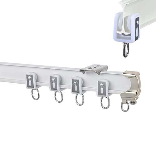 Rails de rideaux de plafond réglables 1m-6m double rail silencieux baies vitrées