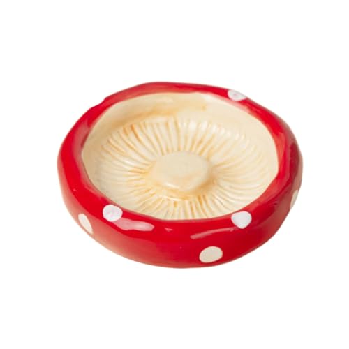 Leefasy セラミックハムスターハウス ハムスターの隠れ家 かわいい食品給餌ボウル キノコ型 フェレット ドワーフハムスター 小動物 ハリネズミ用, フードボウルB