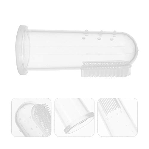 EXCEART 3 peças de escova de dentes de bebê com estojo, escova de dentes de silicone para crianças d