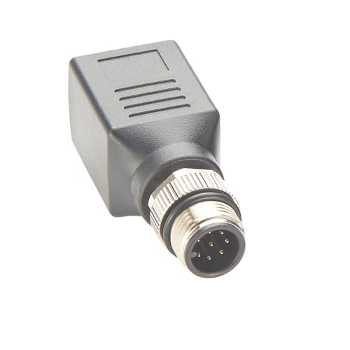 Adaptador Industrial M12 a RJ45 Cat6 Shielded IP67 Negro miniatura 1