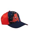 Marvel Spiderman Kappe für Jungen - Kinder Cap Basecap Baseballkappe verstellbar Rot/Blau
