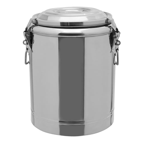 CHERIPOLI Recipiente térmico de 20 L/40 L para alimentos, cubo aislado con tapa, jarra térmica de acero inoxidable, para café, té o vino caliente, mantiene la comida caliente durante 12 horas y fría