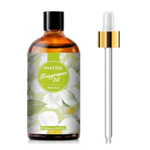 PHATOIL 3.38FL.OZ White Musk Fragrance Oils for Aromatherapy, Essential Oils for Diffusers for Home...