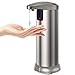 KaKille Dispenser di Sapone Automatico con Acciaio Inossidabile,sensore di Movimento a infrarossi,Base Impermeabile,Interruttore Regolabile,Bagno appropriato,cucine,Hotel,Ristorante