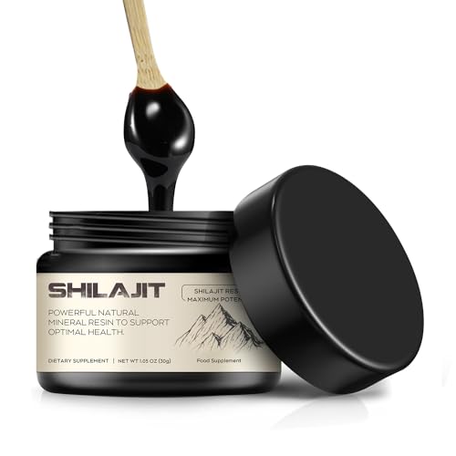 Shilajit Resina, Berrlly Resina Pura Shilajit Oro Norma 600mg con Más de 85 Minerales, Vegano, Shilajit para Soporte Energético - 30g