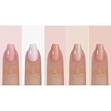 150pcs Maigitur French Gel Nail Tips - Skin Tones Nude Press on Nails Short Coffin Nail Tips Nude Pre Colored Soft Gel Nail Tip Reusable False Nails in 15Sizes-Soak Off Acrylic Fake Nails Extensions…