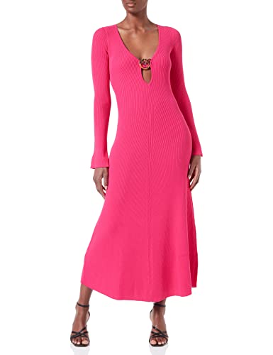 Pinko Damen Vitoria Abito Costina Crepe Kleid, N17_Rote Bete Ch, L Tall