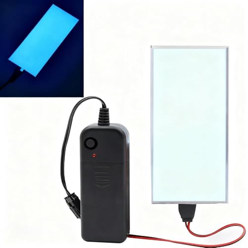Image of Electroluminescent EL Panel Light, DIY EL Light Cuttable Paper for Decoration /Cosplay /Funny Birthday Parties /Horror Theme Parties /Pumpkinhead (1, White)